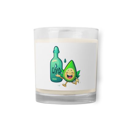 Glass jar soy wax candle