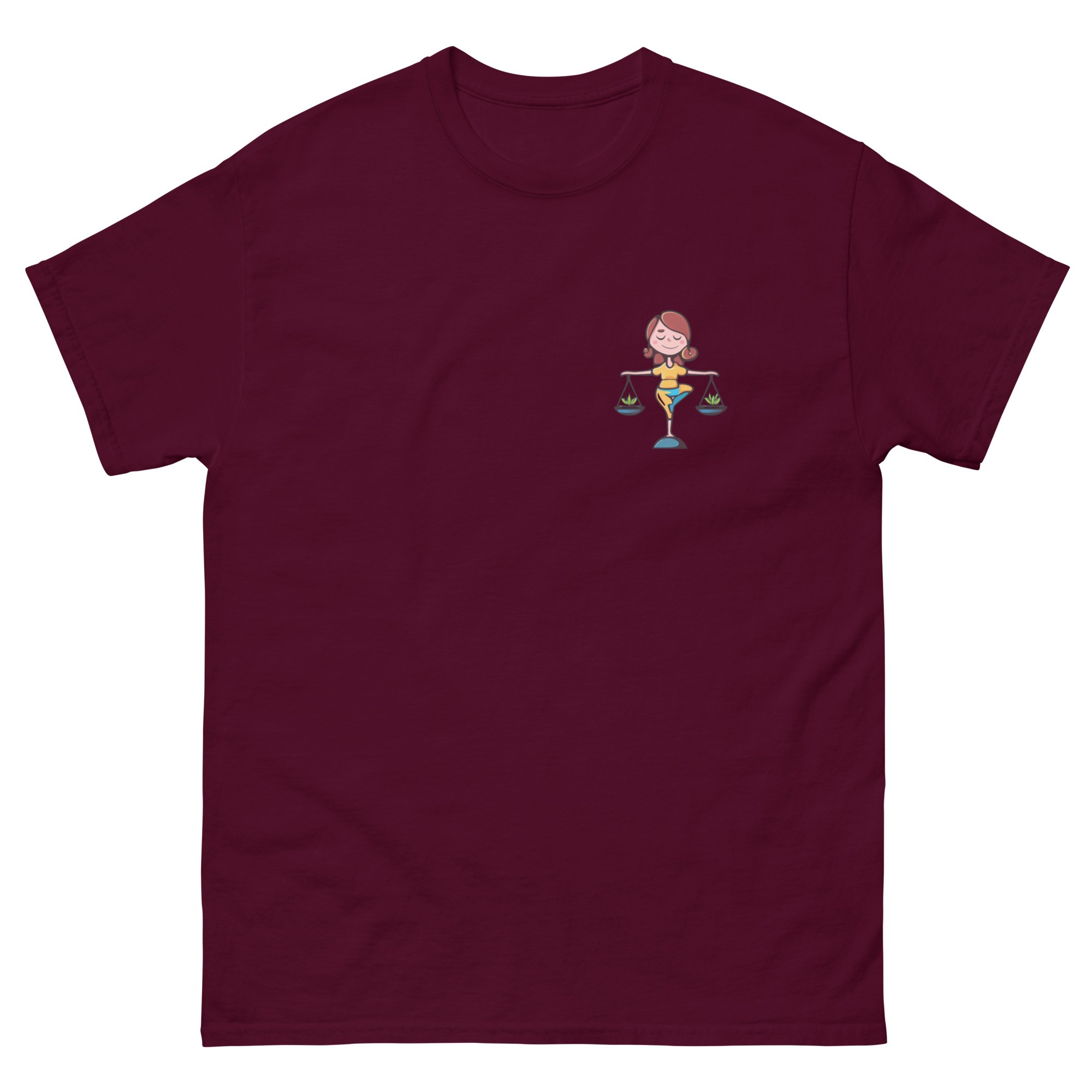 unisex-classic-tee-maroon-front-69de0214937e6.jpg